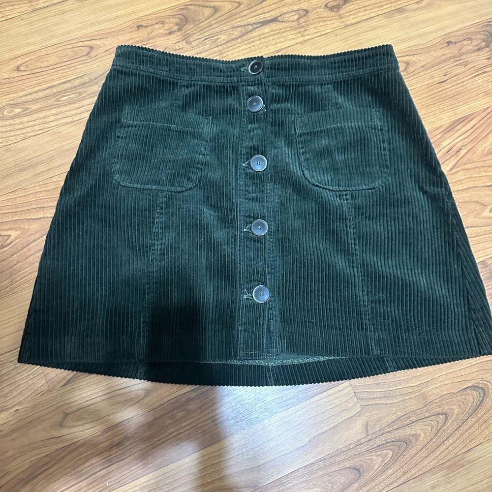 Dark Green Corduroy Skirt by for the republic sz 4